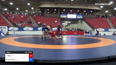 70 kg Final - Timmy Box, Carlsbad Legacy Wrestling Club vs Ben Sanchez, Wayland Baptist University W