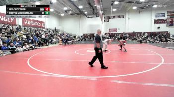 126 lbs 5th Place - Jax Opotzner, Derby/Oxford/Holy Cross vs Austin McCormack, New Fairfield