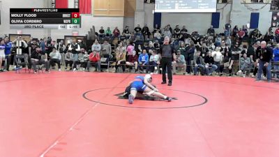 100 lbs 3rd Place - Molly Flood, Barnstable vs Olivia Cordero, West Springfield