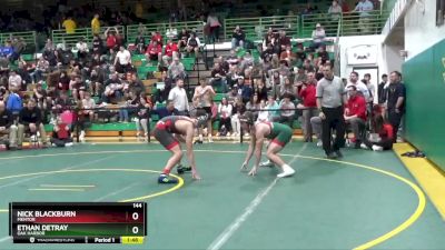 144 lbs Champ. Round 3 - Ethan DeTray, OAK HARBOR vs Nick Blackburn, MENTOR