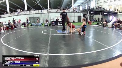 106 lbs Round 2 (8 Team) - Katelyn Patterson, Oklahoma vs Madisyn Mikels, Indiana