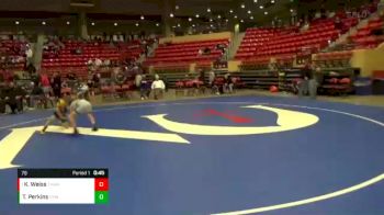79 lbs Quarterfinal - Kai Weiss, Team Hammer Wrestling Academy vs Tristan Perkins, Smithville Youth Wrestling