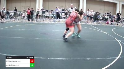 145 lbs Consi Of 16 #2 - Kaiya Mannapso, British Columbia vs Ava Hodges, Wrestling Asylum