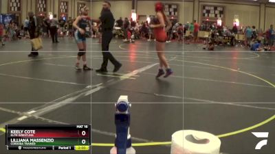 110 lbs Round 2 - Keely Cote, Elite Wrestling vs Lilliana Massenzio, Cordoba Trained