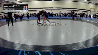 160 lbs Champ. Round 2 - Cicely Cullins, Hiram College vs Bella Cyrkiel, John Carroll University