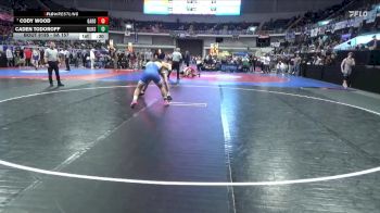 6A 157 lbs Cons. Round 3 - Cody Wood, Gardendale Hs vs Caden Todoroff, Mortimer Jordan HS