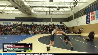 92 lbs Quarterfinal - Emmett Sprecher, Inland Northwest Wrestling Training Center vs Roscoe Craig, Inland Northwest Wrestling Training Center