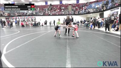 52 lbs Round Of 32 - Lincoln Molina, Cotton County Wrestling Club vs Raleigh Whitlock, Norman Grappling Club