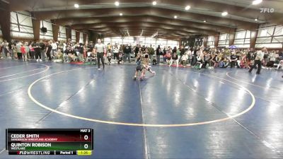 62 lbs Semifinal - Quinton Robison, Westlake vs Ceder Smith, Sanderson Wrestling Academy