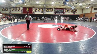 141 lbs Cons. Round 1 - Alex Davidson, Lassen College vs Owen Severne, Shasta College