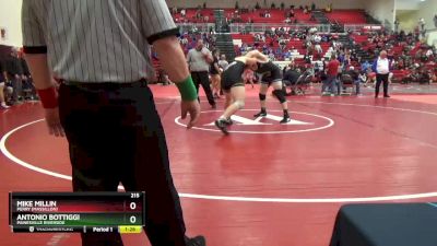 215 lbs Semifinal - Mike Millin, Perry (Massillon) vs Antonio Bottiggi, Painesville Riverside