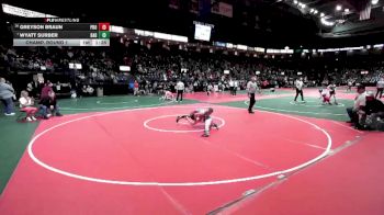 130 lbs Champ. Round 1 - Wyatt Surber, BAB1 vs Greyson Braun, PROA