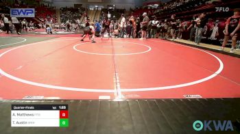 130 lbs Quarterfinal - Artemus Matthews, Pitbull Wrestling Academy vs Taegan Austin, Sperry Wrestling Club