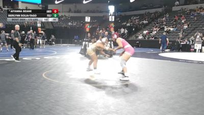170 lbs 3rd Place - Aiyanna Beane, American Canyon (NC) vs Berlynn Solia-Tago, Poly/Long Beach (SS)