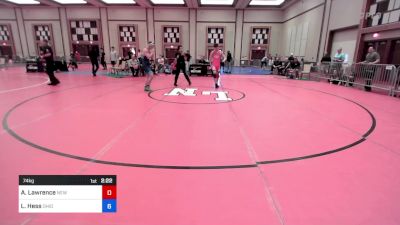 74 kg Rr Rnd 2 - Anthony Lawrence, New Jersey vs Leo Hess, Ohio