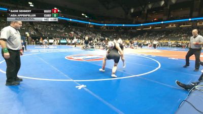 140 Class 1 lbs Quarterfinal - Sadie Sehnert, Wright City vs Aida Appenfeller, Kearney