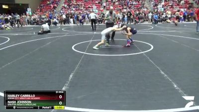 61 lbs Champ. Round 2 - Nash Johnson, Greater Heights Wrestling vs Harley Carrillo, Dodge City Wrestling Academy