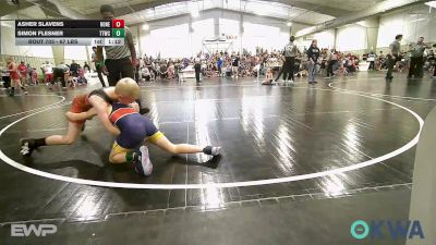 67 lbs Round Of 16 - Asher Slavens, Honey Badgers Wrestling Club vs Simon Flesner, Team Tulsa Wrestling Club