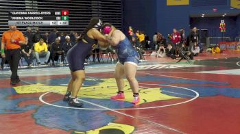 235 lbs 1st Place Match - Rhema Woolcock, Choate Rosemary Hall vs Giavonna Farrell-Byers, Howell