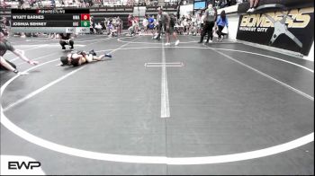 52 lbs Consi Of 8 #1 - Wyatt Barnes, Morris Wrestling Association vs Joshua Behney, OKC Saints Wrestling