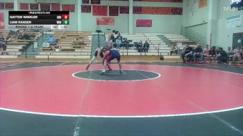 132 lbs Round 1 (6 Team) - Dayton Winkler, Alma-Wabaunsee HS vs Liam Hansen, Wathena-Riverside HS