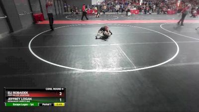 60 lbs Cons. Round 4 - Eli Robaidek, MGM Silver Spartans vs Jeffrey Logan, Kewaskum Wrestling