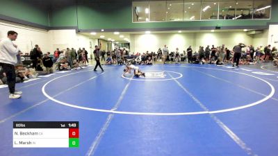 60 lbs Round Of 16 - Nathan Beckham, CA vs Layten Marsh, IN