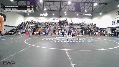 112 lbs Quarterfinal - Henry Houston, Bartlesville High School vs Weston Owens, Moore Middle