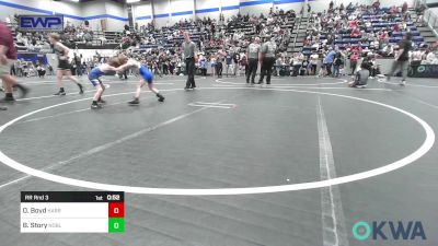 52 lbs Rr Rnd 3 - Obadiah Boyd, Harrah Little League Wrestling vs Bentley Story, Noble Takedown Club