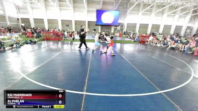 100 lbs Placement Matches (8 Team) - Kai Makridakis, Texas Gold vs RJ Phelan, Florida