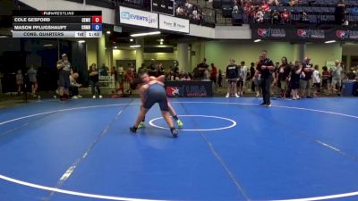 135 lbs Cons. Quarters - Cole Gesford, Chugach Eagles Wrestling Club vs Mason Pflugshaupt, Coon Rapids Mat Bandits Wrestling Club