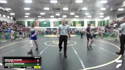 Girls 122 lbs 1st Place Match - Addison Bernstein, Orland Girls vs Ashleen Madare, Live Oak Girls