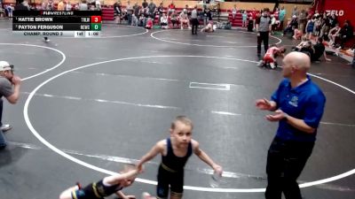 57 lbs Champ. Round 3 - Hattie Brown, Team Real Life Wrestling vs Payton Ferguson, North Country Wrestling Club