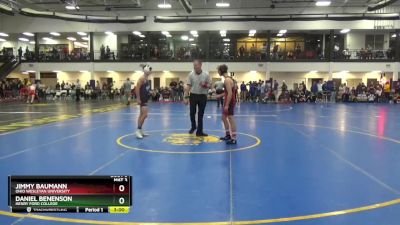 133 Freshman/Soph Champ. Round 1 - Jimmy Baumann, Ohio Wesleyan University vs Daniel Benenson, Henry Ford College