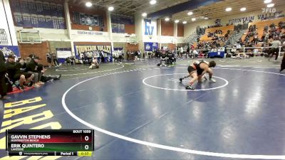 132 lbs Cons. Round 4 - Gavvin Stephens, Huntington Beach vs Erik Quintero, Lakeside