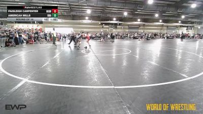 90 lbs Round Of 16 - Paisleigh Carpenter, Midwest City Bombers Youth Wrestling Club vs Americah Mills, Roundtree Wrestling Academy