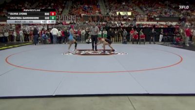 120 lbs Quarterfinal - Graysea Gardenhire, Clearwater HS vs Olivia Lyons, Burlington Hs