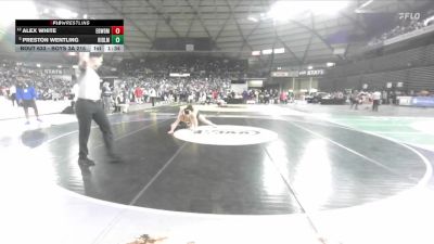 Boys 3A 215 lbs Champ. Round 3 - Preston Wentling, Ridgeline vs Alex White, Edmonds-Woodway