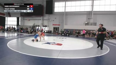 125 lbs Semis - Kara Hockenbery, Ohio Capitals Club vs Haley Stenz, Alpena Wrestling Club