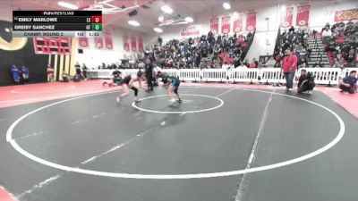 130 lbs Champ. Round 2 - Greisy Sanchez, Grand Terrace vs Emily Marlowe, Lincoln, Stockton