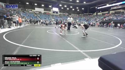 80 lbs Cons. Round 3 - Kale Schuster, Ogden`s Outlaws Wrestling Club vs Drake Paul, Maize Wrestling Club