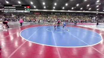 100 lbs 1st Place Match - Hailey Schafer, Highmore AAU vs Jayla Swanson, Siouxland Wrestling Academy