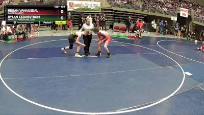 139 lbs Cons. Round 1 - Regan VanAusdal, Kanab BANTAM vs Rylan Cedarstrom, Wasatch Wrestling Club