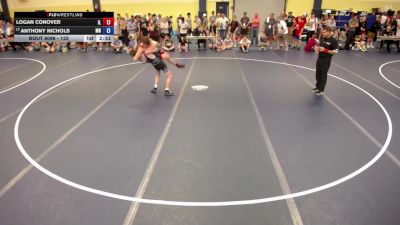 132 lbs Champ. Round 2 - Logan Conover, IL vs Anthony Nichols, MN