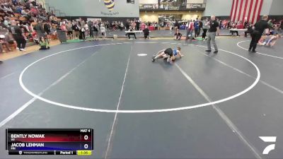 110 lbs Cons. Semi - Bently Nowak, WI vs Jacob Lehman, MN