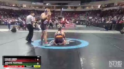 4A 215 lbs Cons. Round 3 - Chase Gibbs, Kirtland Central vs Jerome Martinez, Taos