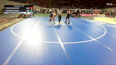 5A Boys 215 lbs Champ. Round 1 - Jackson Doman, Canby Boys vs John McCartney, Woodburn Boys