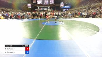 120 lbs Rnd Of 128 - Benjamin DeForest, North Dakota vs Jacob Campbell, Nebraska