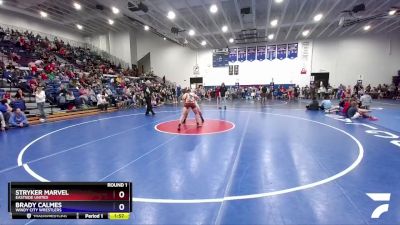 150-165 lbs Round 1 - Stryker Marvel, Eastside United vs Brady Calmes, Windy City Wrestlers