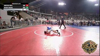 46 lbs Round Of 32 - Dreyez Bell, Team Of Hard Knox vs Wyatt Hicks, Choctaw Ironman Youth Wrestling